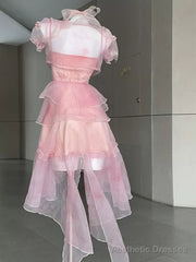 vintage high low pink homecoming dress 18th birthday outfits