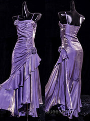 Vintage Mermaid Spaghetti Straps Long Lilac Evening Prom Dresses Birthday Outfits