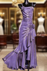 Vintage Mermaid Spaghetti Straps Long Lilac Evening Prom Dresses Birthday Outfits