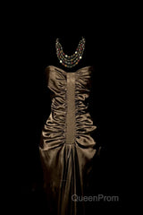 Vintage Mermaid Sweetheart Brown Long Evening Prom Gown Fairy Evening Prom Dresses