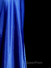 Vintage Mermaid Sweetheart Neckline Royal Blue Satin Backless Evening Prom Gown Fairy Evening Prom Dresses