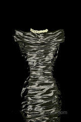 Vintage Sheath Off The Shoulder Silver Gray Sleeveless Long Evening Prom Gown Fairy Evening Prom Dresses