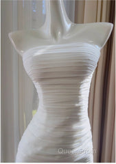 White Bodycon Dresses Strapless Chiffon Long Evening Prom Dresses Simple Evening Dresses