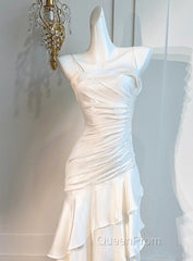 White Enchanted Evening Prom Dresses For Party&Birthday&Graduation-Ruffled Layered Fairytale Evening Dresses