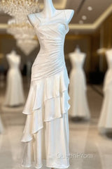White Enchanted Evening Prom Dresses For Party&Birthday&Graduation-Ruffled Layered Fairytale Evening Dresses
