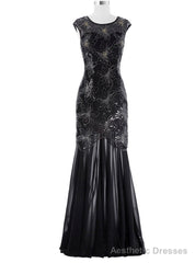 Wonderful Sequins Mother of the Bride Dresses Long Gown Black Formal Dresses